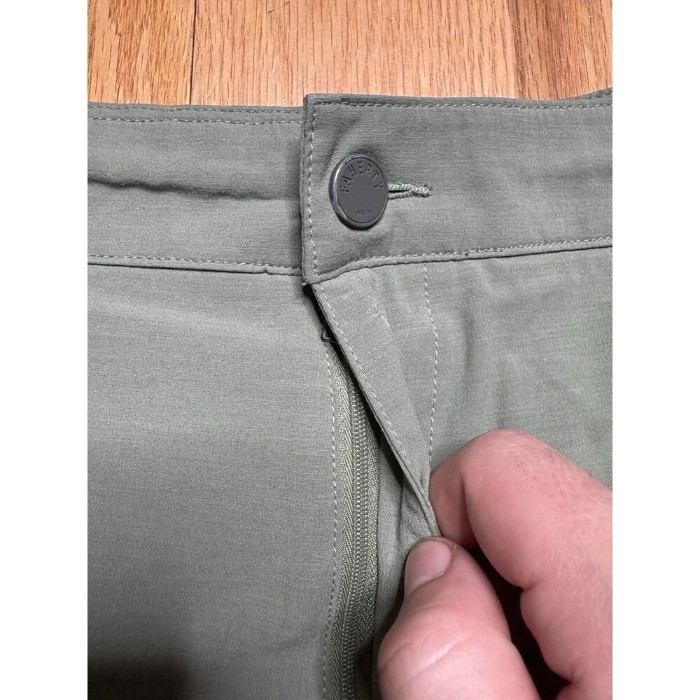 Faherty All Day Shorts Mens 40 Green Chino 7 Inch Drawstring Quick Dry Casual